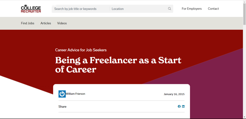 List of Freelance Websites for Beginners - Collage Recruiter