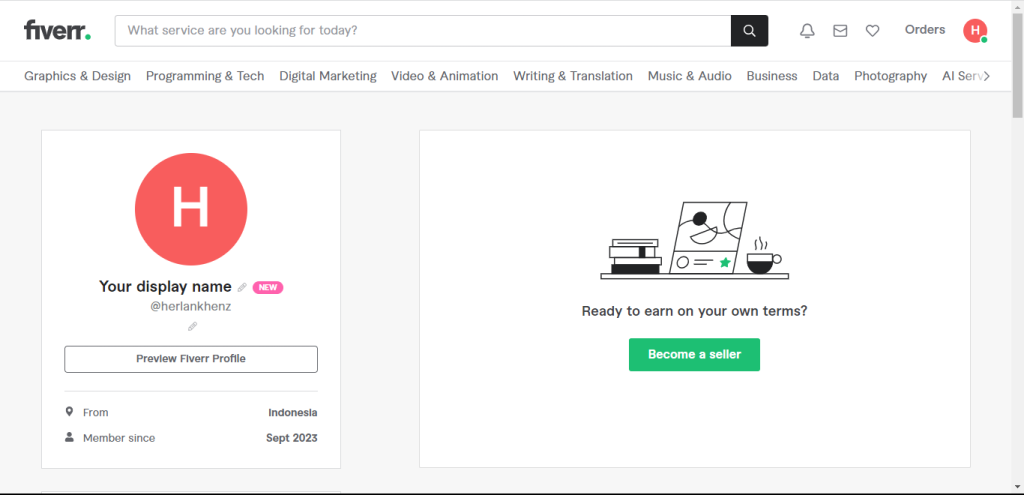 So registrieren Sie sich bei Fiverr – Vervollständigen Sie Ihr Profil, um es professioneller zu gestalten